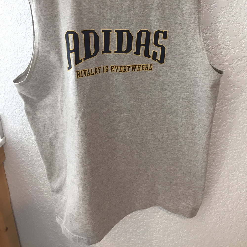 Adidas gray mens sleeveless T, NWOT
